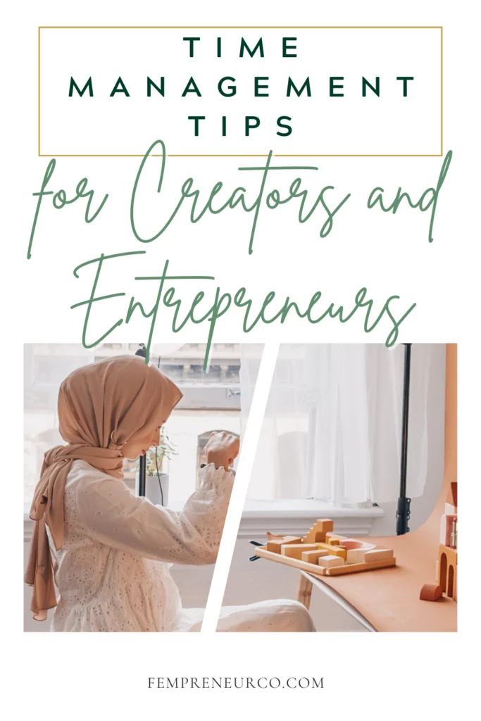 Time Management Tips For Creators & Entrepreneurs - Image contains woman taking photo of children's toys